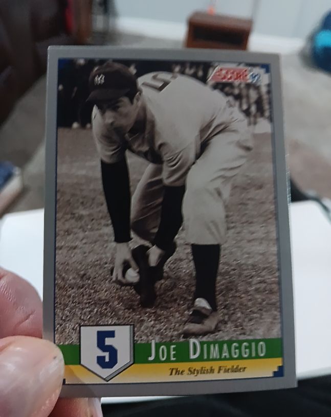 1992 Score #B13 Joe DiMaggio — front