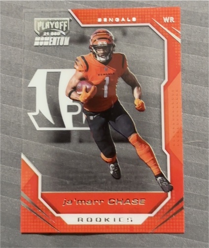 2021 Panini Chronicles Playoff Momentum Rookies #PMR-5 Ja'Marr Chase — front