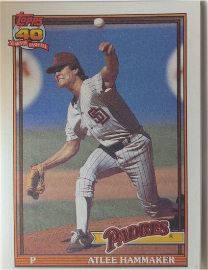 1991 Topps #34 Atlee Hammaker — front