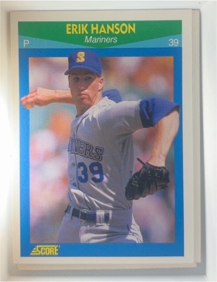 1990 Score Rising Stars #39 Erik Hanson — front