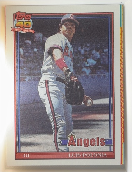 1991 Topps #107 Luis Polonia — front