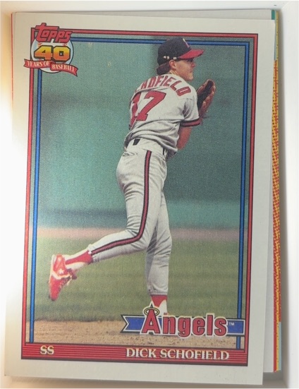 1991 Topps #736 Dick Schofield — front