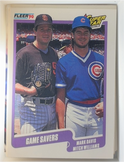 1990 Fleer #631 Game Savers Mark Davis / Mitch Williams — front