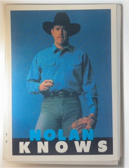 1990 Donruss Nolan Ryan Nolan Knows — front