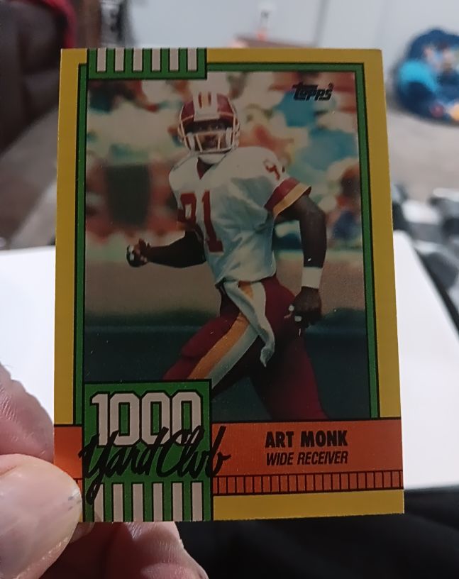 1990 Topps 1000 Yard Club #16 Art Monk — front