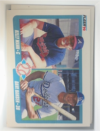 1990 Fleer #642 Kelly Mann / Dave Hansen — front