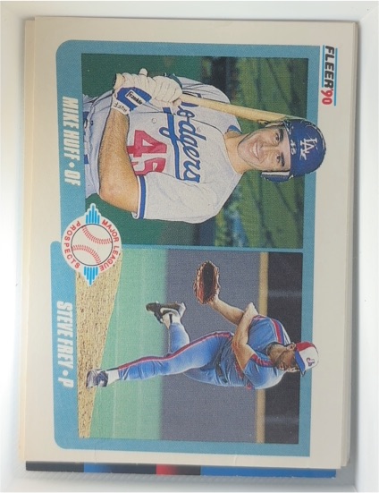 1990 Fleer #649 Mike Huff / Steve Frey — front
