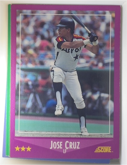 1988 Score #28 Jose Cruz Houston Astros — front