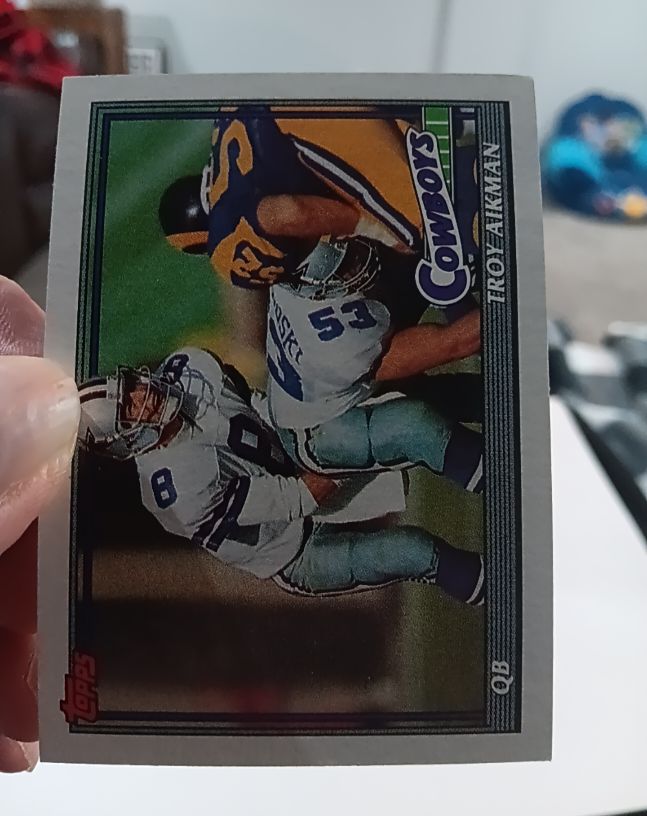 1991 Topps #371 Troy Aikman — front