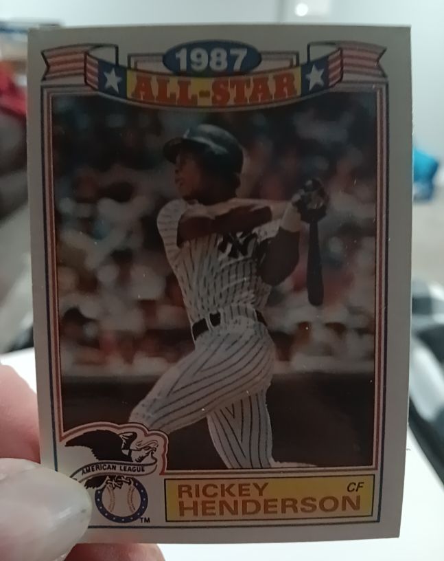 1988 Topps Glossy All-Stars #7a Rickey Henderson — front