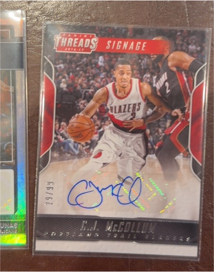 2016-17 Panini Threads Signage #C.J. McCollum — front