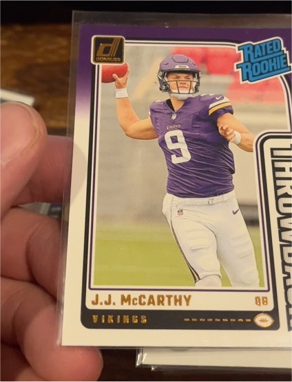 2024 Panini Donruss Rated Rookie Throwback #2 J.J. McCarthy — front