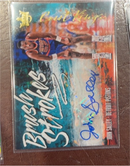 2018-19 Panini Court Kings Brush Strokes Auto John Salley #BR-JSA — front