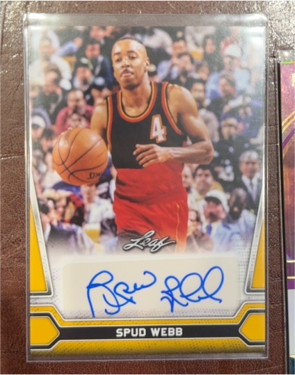 2021 Leaf #BA-SW1 Spud Webb — front