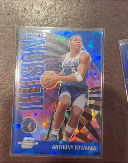 2023-24 Panini Contenders Optic Illusion #19 Anthony Edwards — front