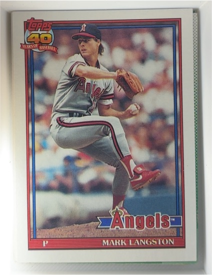 1991 Topps #755 Mark Langston — front