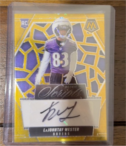 2025 Panini Mosaic Rookie Scripts Auto LaJohntay Wester — front