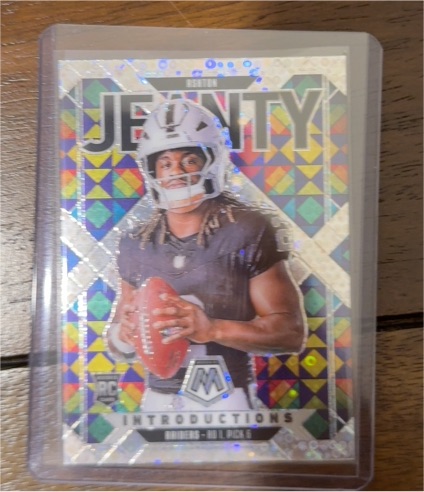 2025 Panini Mosaic #3 Ashton Jeanty Introductions Silver Mosaic Prizm — front