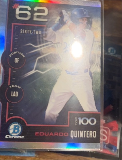 2025 Bowman Chrome Top 100 #62 Eduardo Quintero — front
