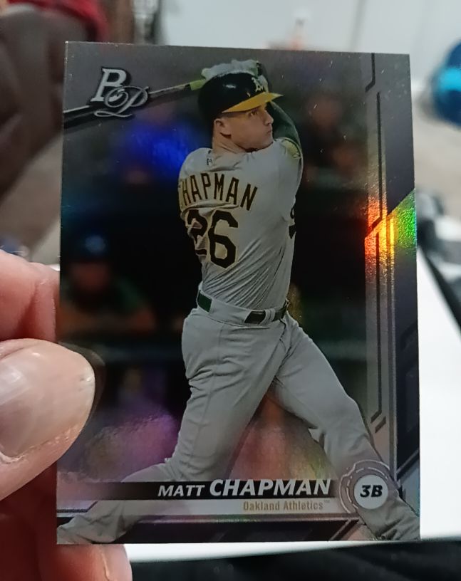 2019 Bowman Platinum #13 Matt Chapman — front