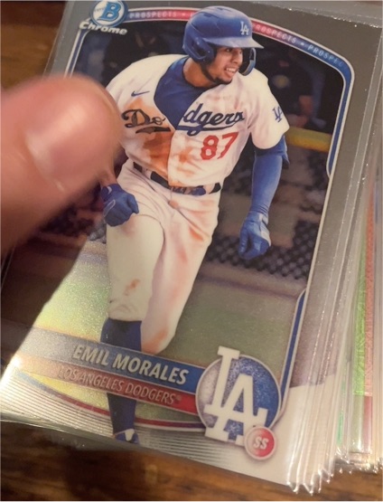 2025 Bowman Chrome Prospects #BCP-127 Emil Morales — front