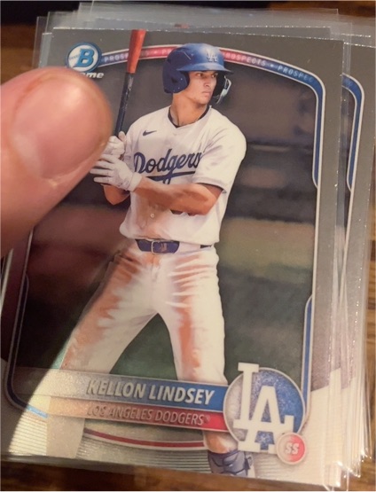 2025 Bowman Chrome Prospects #BCP-137 Kellon Lindsey — front