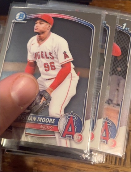 2025 Bowman Chrome Prospects #BCP-107 Christian Moore — front