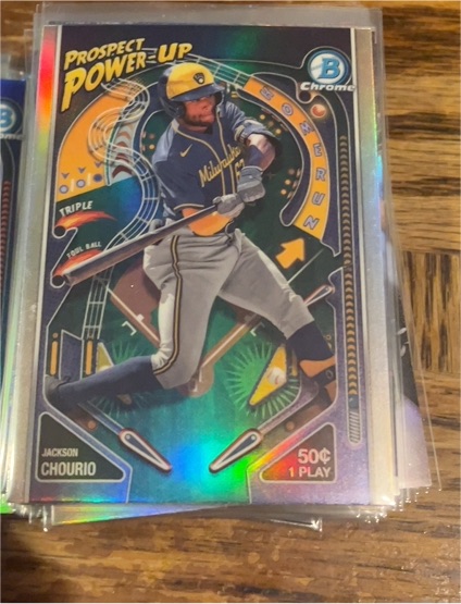 2024 Bowman Chrome Prospect Power-Up #PP-6 Jackson Chourio — front