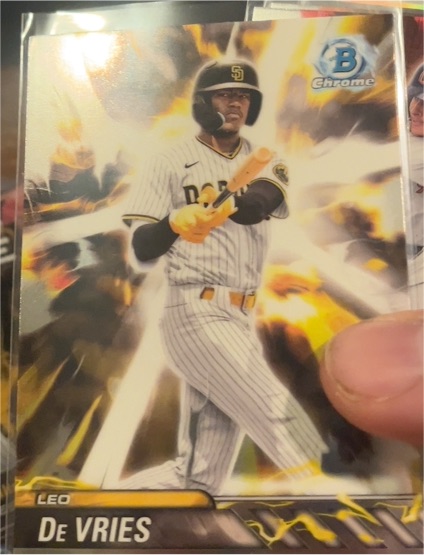 2024 Bowman Chrome Draft Plasma Power #PP-19 Leo De Vries — front