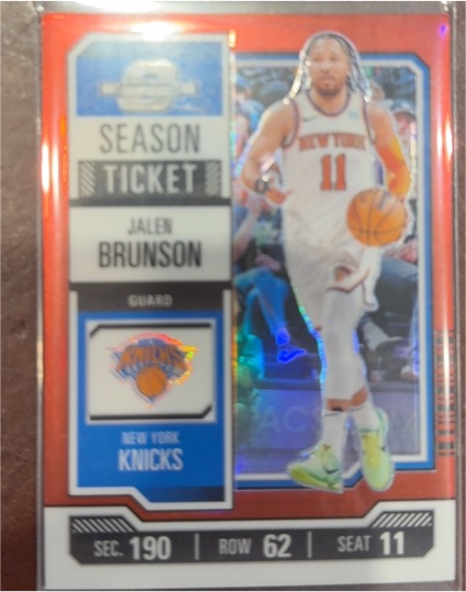 2023-24 Panini Contenders #59 Jalen Brunson Season Ticket — front
