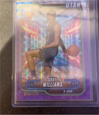 2024-25 Topps Chrome #160 Cody Williams — front