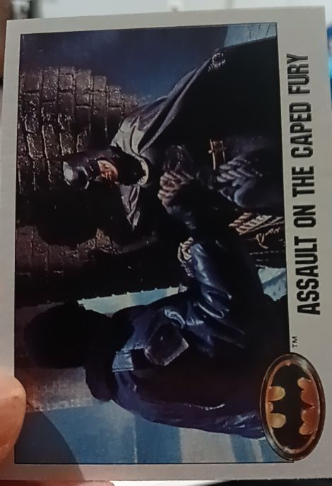 1989 Topps Batman Movie #116 Assault on the Caped Fury — front