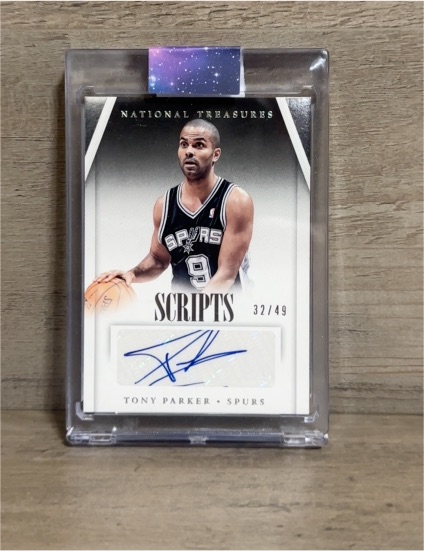 2013 Panini National Treasures Scripts #Tony Parker — front