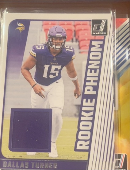 2024 Donruss Rookie Phenom Patch #RPJ-DTU Dallas Turner — front