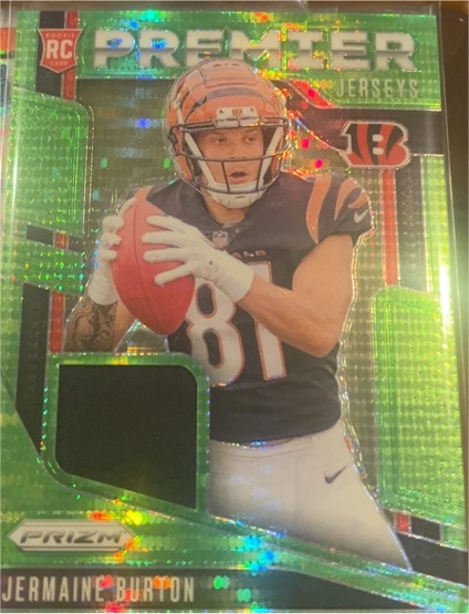 2024 Panini Prizm Premier Jerseys #PJ-JBN Jermaine Burton — front