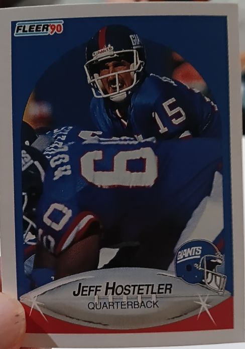 1990 Fleer #67 Jeff Hostetler — front