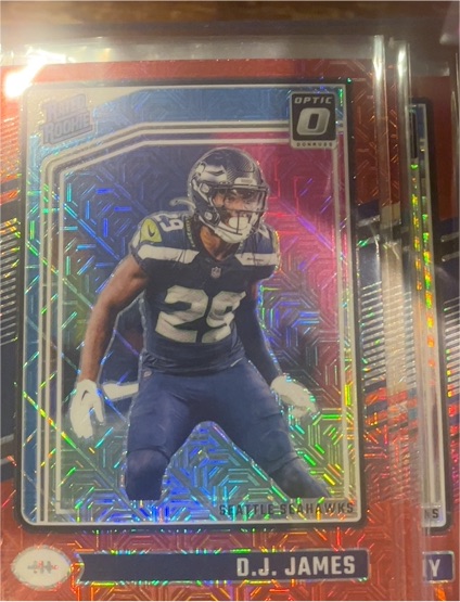 2024 Donruss Optic #222 D.J. James Teal Velocity — front