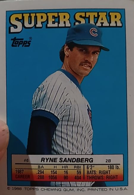 1986 Topps #6 Ryne Sandberg — front