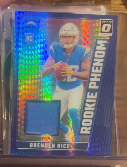 2024 Donruss Optic #RPB-BRE Brenden Rice Rookie Phenoms Blue Hyper — front