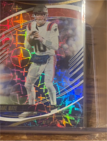 2025 Panini Absolute #79 Drake Maye Blue — front