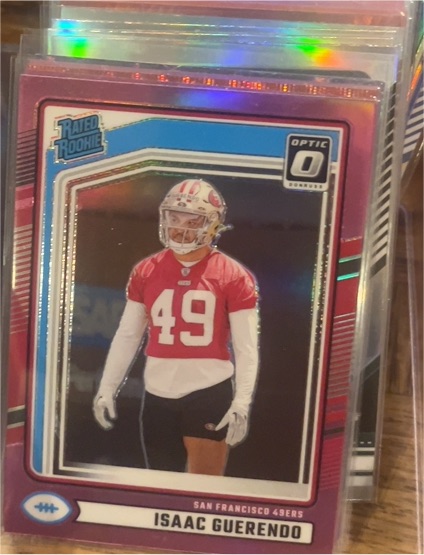 2024 Donruss Optic #336 Isaac Guerendo Rated Rookie Preview Pink — front