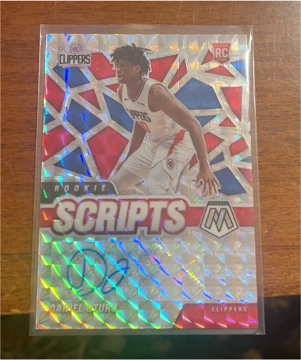 2020-21 Panini Mosaic Rookie Scripts #RS-DOT Daniel Oturu — front
