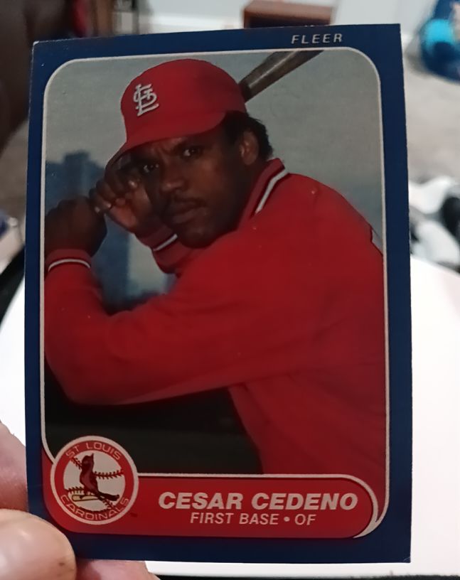 1986 Fleer #29 Cesar Cedeno — front