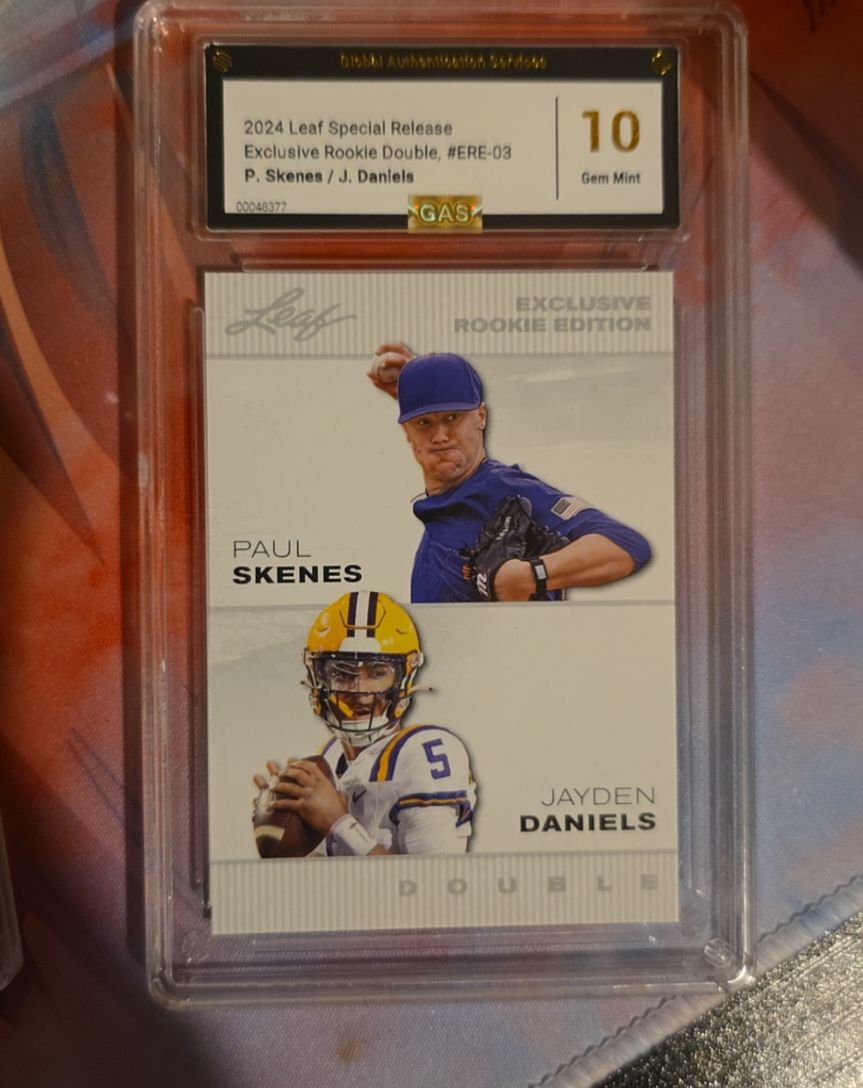 2024 Leaf Special Release Exclusive Rookie Double #ERE-03 Paul Skenes / Jayden Daniels — front