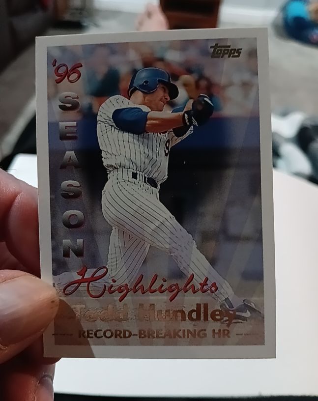 1997 Topps #466 Todd Hundley '96 Season Highlights Record-Breaking HR — front