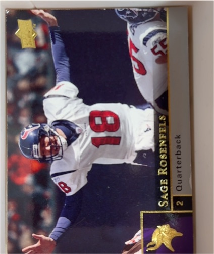 2009 Upper Deck #112 Sage Rosenfels — front