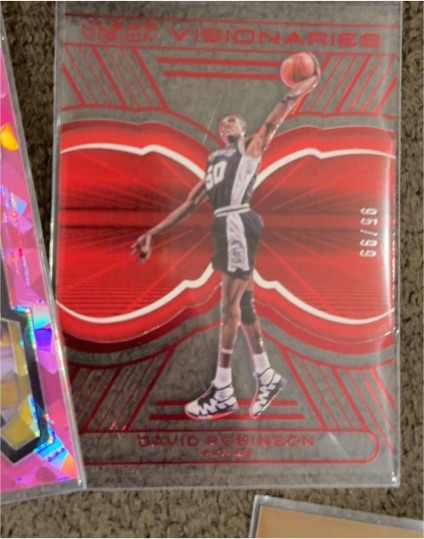 2015-16 Panini Clear Vision #9 David Robinson Visionaries Red — front