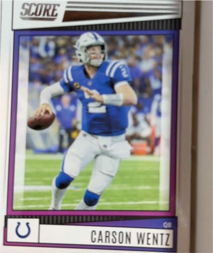 2022 Panini Score #11 Carson Wentz — front
