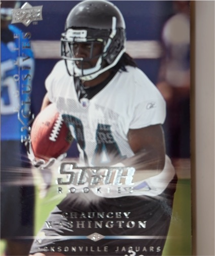 2008 Upper Deck Rookie Exclusives #RE15 Chauncey Washington — front