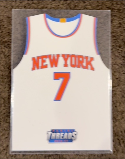 2016-17 Panini Threads Team Threads Die-Cuts #8 Kristaps Porzingis — front